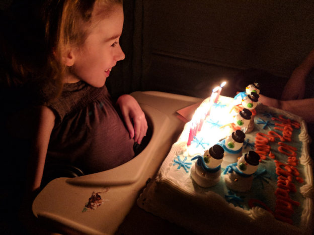 Callie with birthday cake
